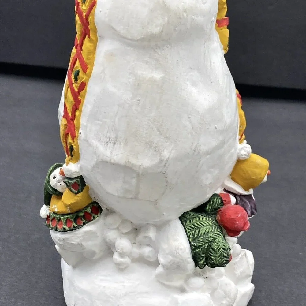 Vintage Y2K Dept 56‎ Christmas Country Snowman Taper Candle Holder Figurine 11